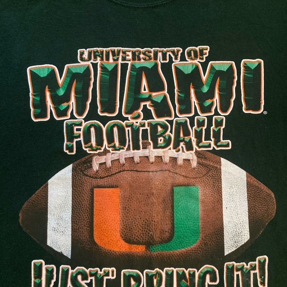 Vintage Miami Hurricanes Football T-Shirt Men’s XL - Picture 2 of 3
